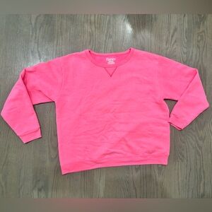 Hanes Hot Pink Crew Neck Sweater Women’s size L